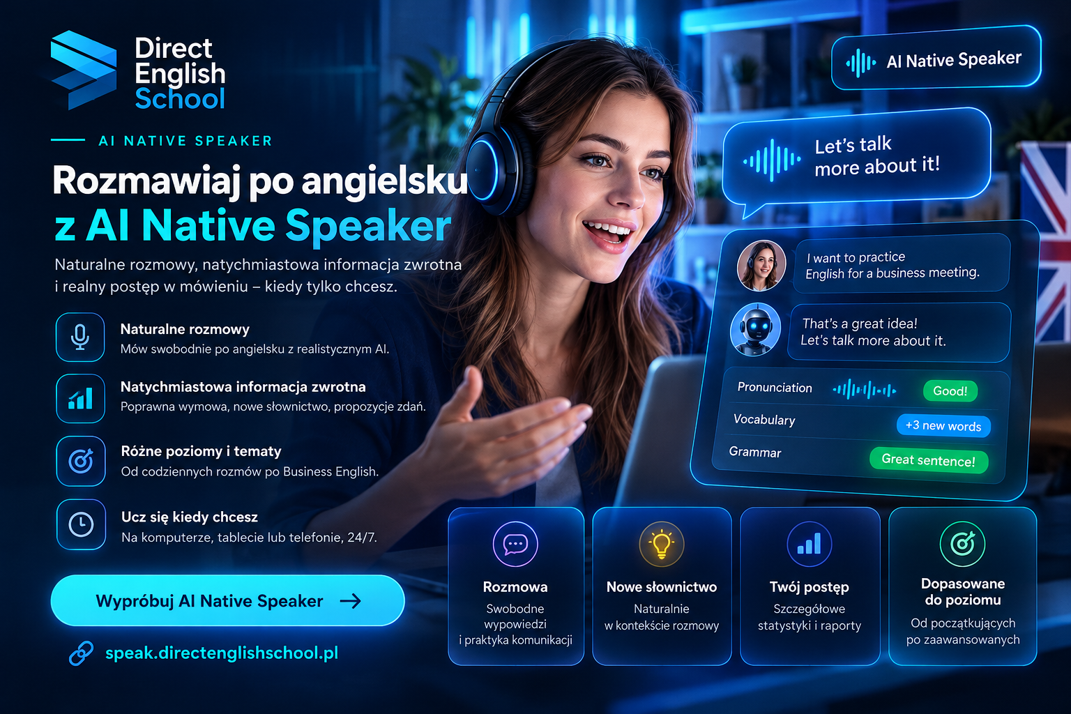 AI Native Speaker — aplikacja do nauki języka angielskiego
